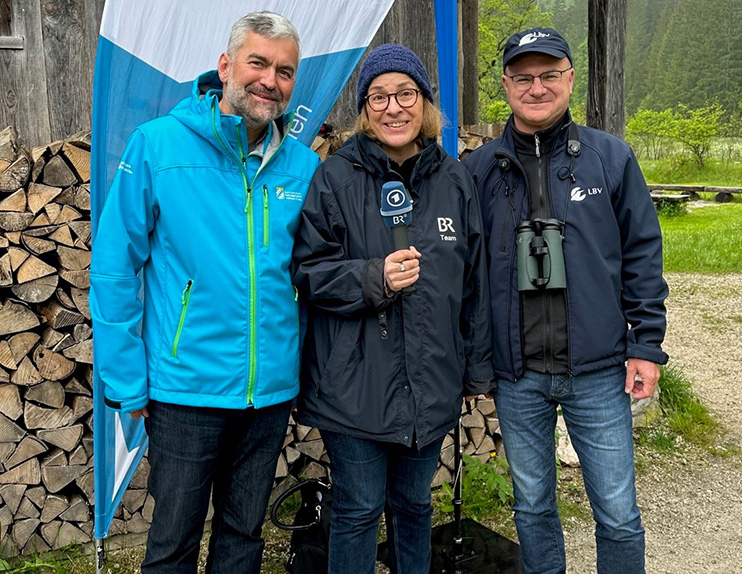 National Park Director Dr. Roland Baier, Mrs. Christine Haberlander (BR) and Dr. Norbert Schäffer (LBV) f.l. - © NPV BGD