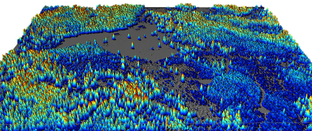 Point clouds as the basis for deriving three-dimensional features (Graphic: Lisa Mandl)