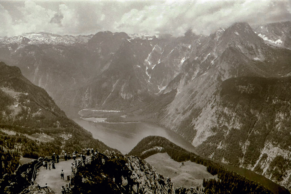 Originalaufnahme - Blick vom Jenner auf den Königsseee und St. Bartholomä