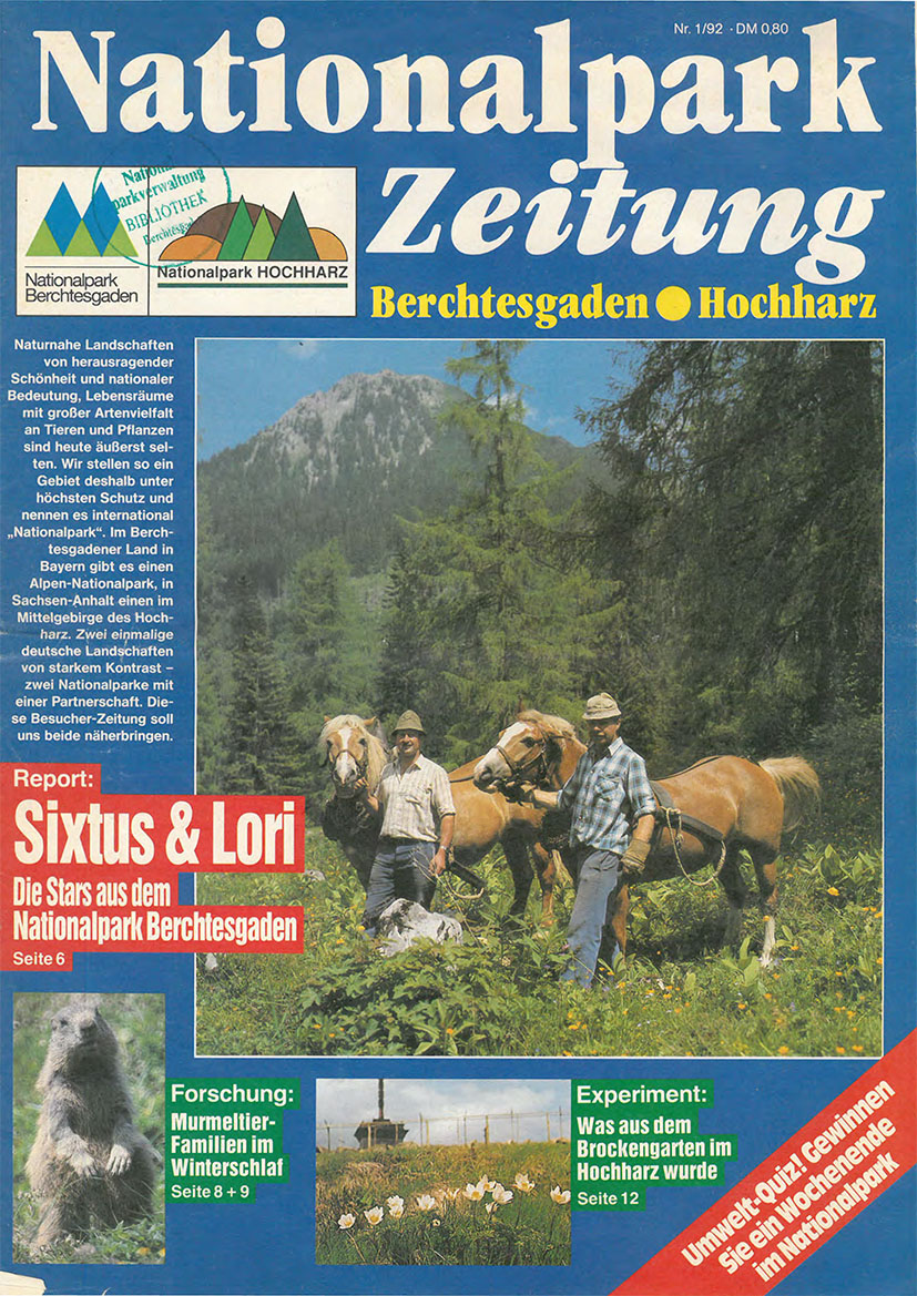 Nationalparkzeitung 1992 Nr. 1